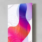 Wall-mounted hydraulic radiant plate in steel with decoration 839 Watt - Kelvin Viadurini