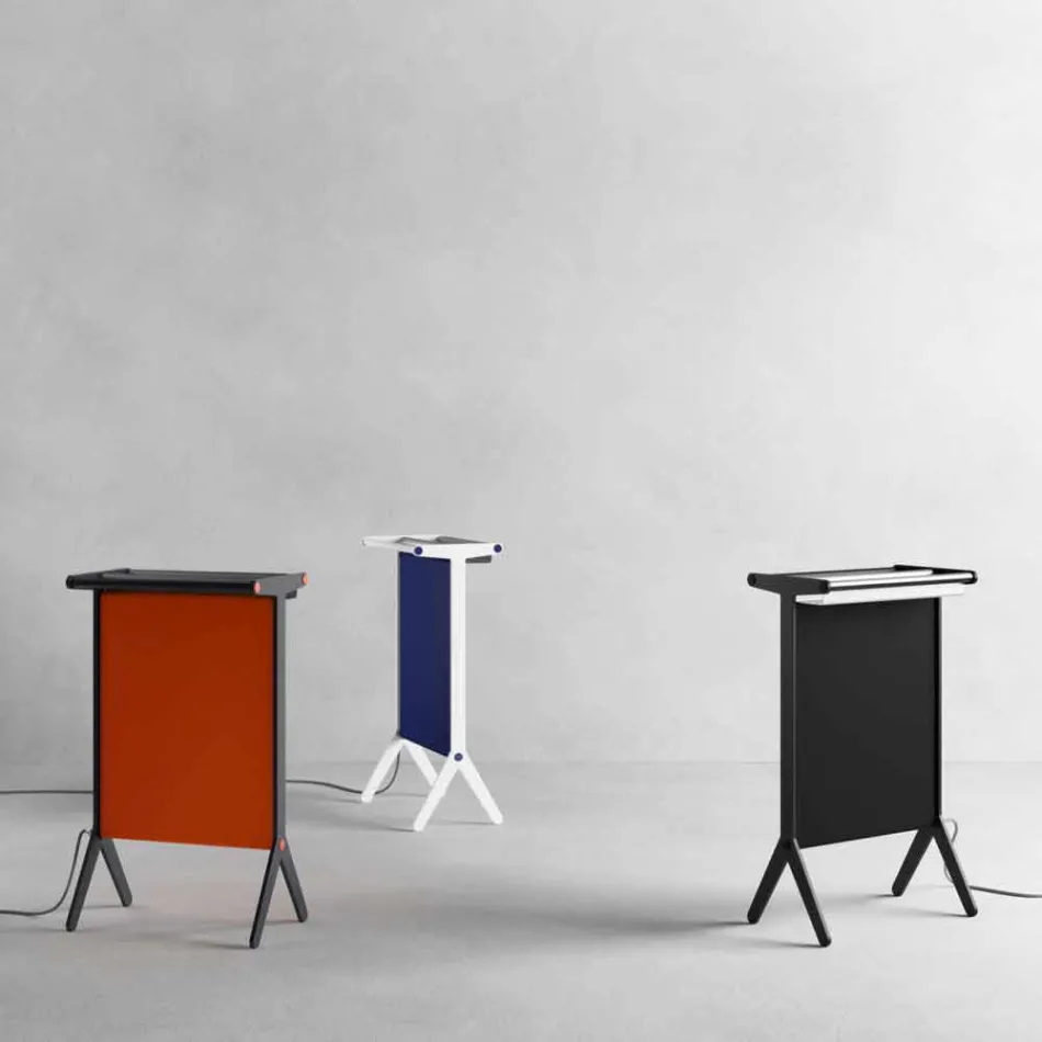 Radiant Plate in Aluminum and Electric and Colored Fabric Design 150 W - Sam Viadurini