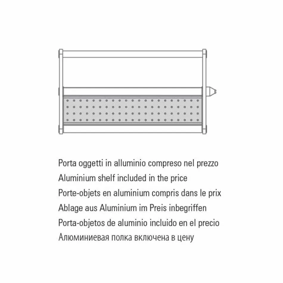 Radiant Plate in Aluminum and Electric and Colored Fabric Design 150 W - Sam Viadurini