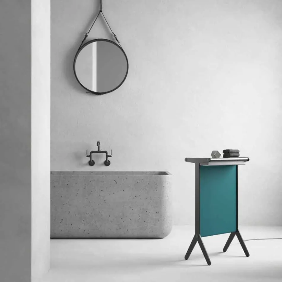 Radiant Plate in Aluminum and Electric and Colored Fabric Design 150 W - Sam Viadurini