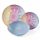Colored Dishes in Porcelain and Porcelain 18 Pieces Serving Table - Ipanema Viadurini