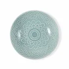 Modern Colored Plates 18 Pieces Complete Table Service in Gres - Creta Viadurini