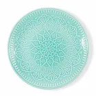 Modern Colored Plates 18 Pieces Complete Table Service in Gres - Creta Viadurini