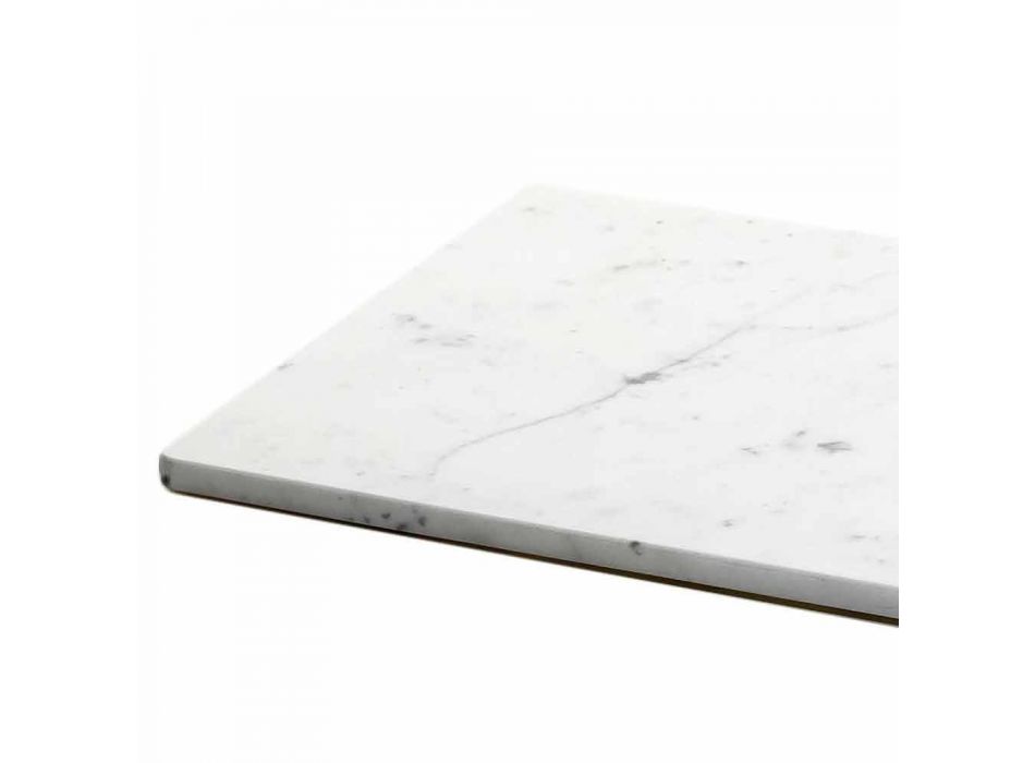 Serving Plates in Carrara and Bardiglio Marble Made in Italy, 2 Pieces - Pea Viadurini