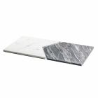 Serving Plates in Carrara and Bardiglio Marble Made in Italy, 2 Pieces - Pea Viadurini