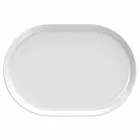 Modern White Oval Design Serving Plates in Porcelain 4 Pieces - Arctic Viadurini