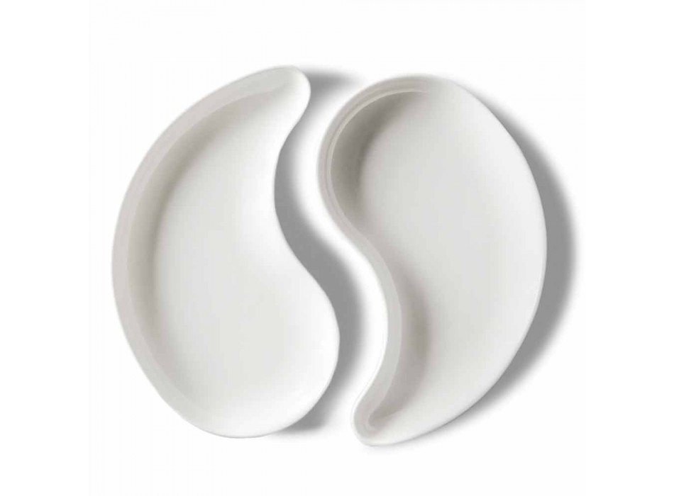 Gourmet Design Appetizer Service Plates in Bone China 9 Pieces - Flavia Viadurini