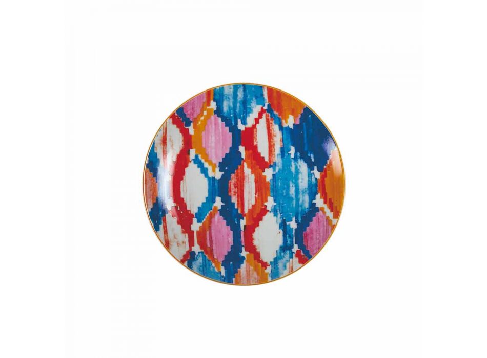 Full Service Table Plates in Porcelain and Colored Stoneware 18 Pieces - Anfa Viadurini