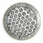 Porcelain and Black Stoneware Plates Complete Table Service 18 Pieces - Tribu Viadurini