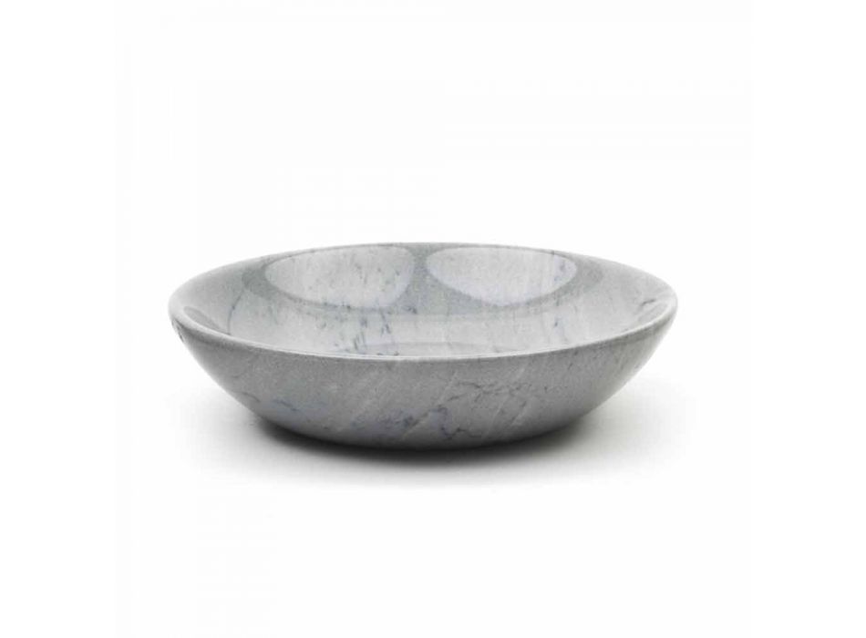 Modern Round Plate in Marble Various Colors Made in Italy - Pin Viadurini