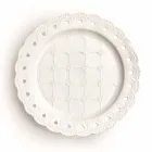 Favor Plate 12 Pieces in White Porcelain Hand Decorated - Rafiki Viadurini