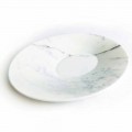 Modern Centerpiece Plate in White Carrara Marble Made in Italy - Miccio