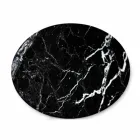 Round Cheese Plate in White or Black Marble Made in Italy - Kirby Viadurini