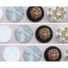 Round Cheese Plate in White or Black Marble Made in Italy - Kirby Viadurini