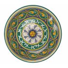 Round Design Serving Plate in Dolomite Colored Decorations - Cabria Viadurini