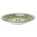Round Design Serving Plate in Dolomite Colored Decorations - Cabria