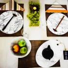 Round Serving Plate in White Carrara Marble Made in Italy - Kamil Viadurini