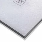 Shower Tray 100x80 in Resin Stone Effect Finish Modern Design - Domio Viadurini