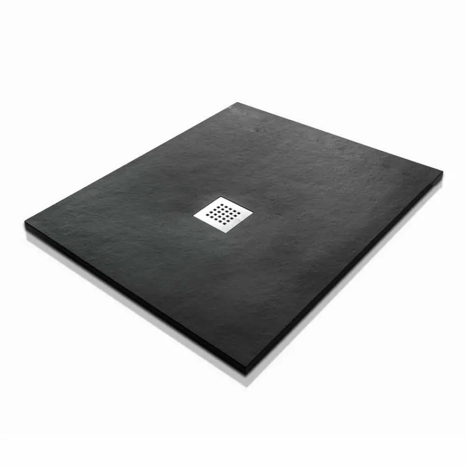 Shower Tray 100x80 in Resin Stone Effect Finish Modern Design - Domio Viadurini