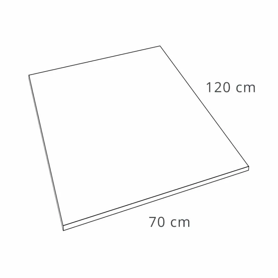 Slate Effect Resin 120x70 Shower Tray with Steel Grid - Sommo Viadurini