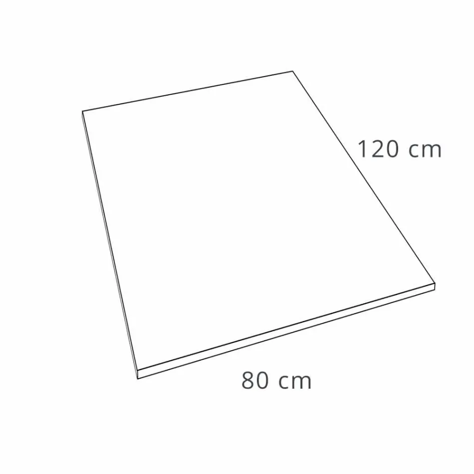 Resin Shower Tray 120x80 in Modern White Velvet Effect Finish - Estimo Viadurini