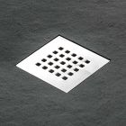 120x90 Shower Tray in Stone Effect Resin with Steel Grid - Domio Viadurini