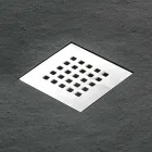 Shower Tray 140x70 in Stone Effect Resin with Steel Grid - Domio Viadurini