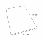 Modern Shower Tray 140x70 in White Velvet Effect Finish - Estimo Viadurini