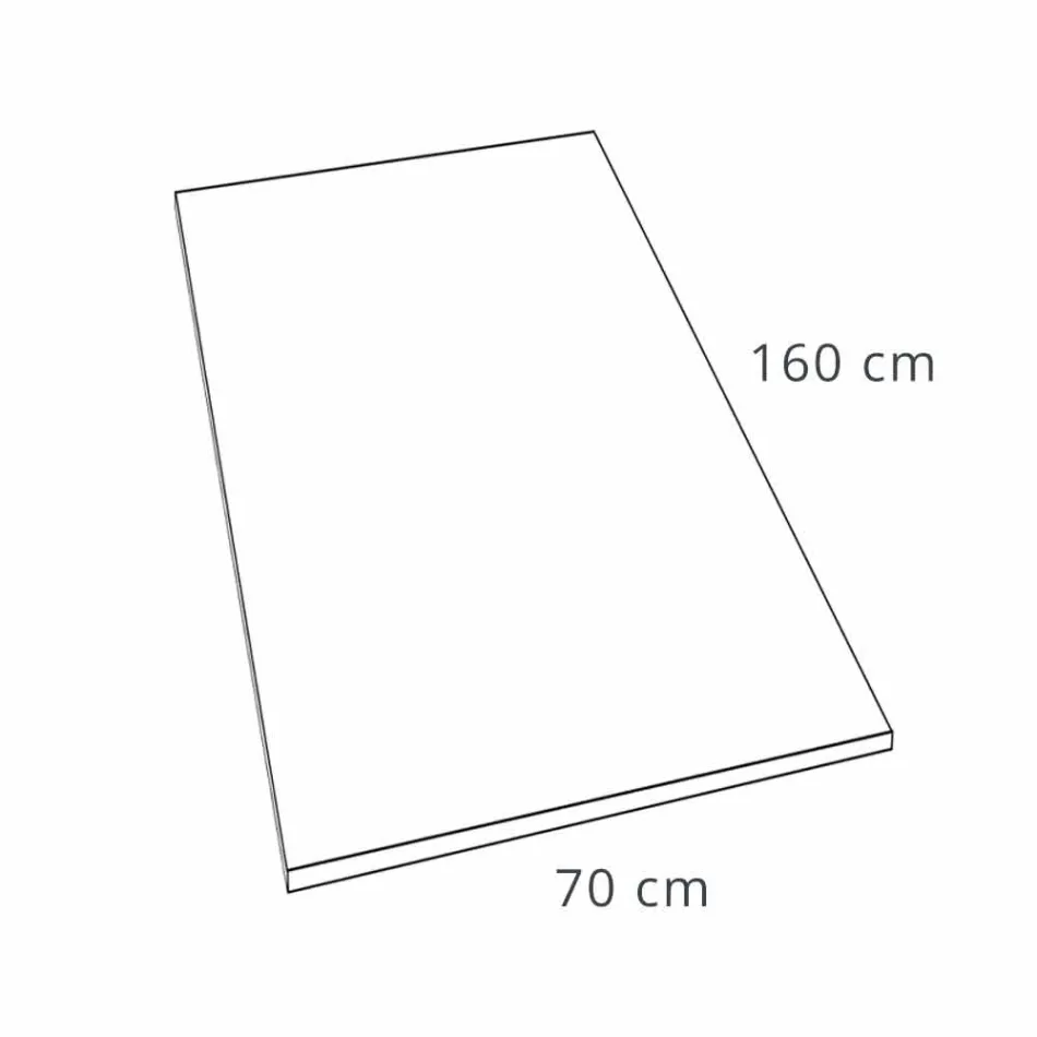 Modern Shower Tray 160x70 in Resin Stone Effect Finish - Domio Viadurini