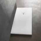 Modern Shower Tray 160x70 in Resin Stone Effect Finish - Domio Viadurini