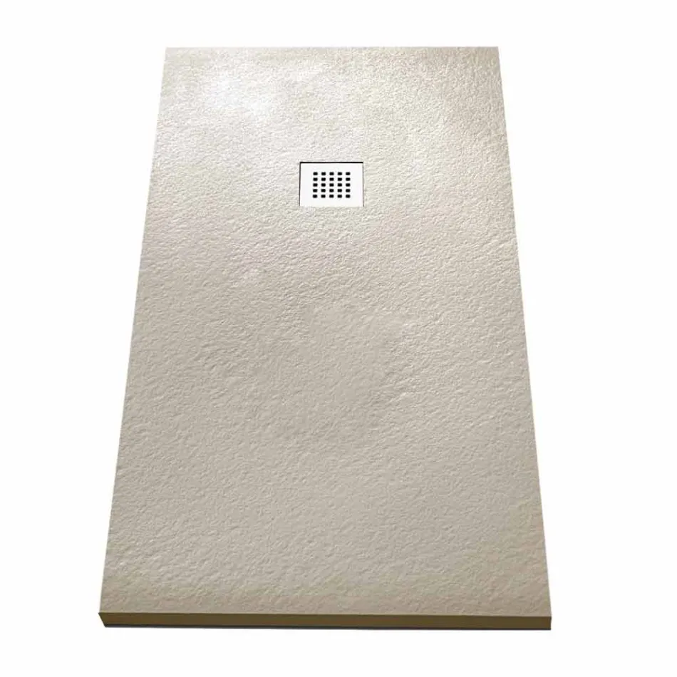 Modern Shower Tray 160x70 in Resin Stone Effect Finish - Domio Viadurini