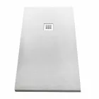 Modern Shower Tray 160x70 in Resin Stone Effect Finish - Domio Viadurini