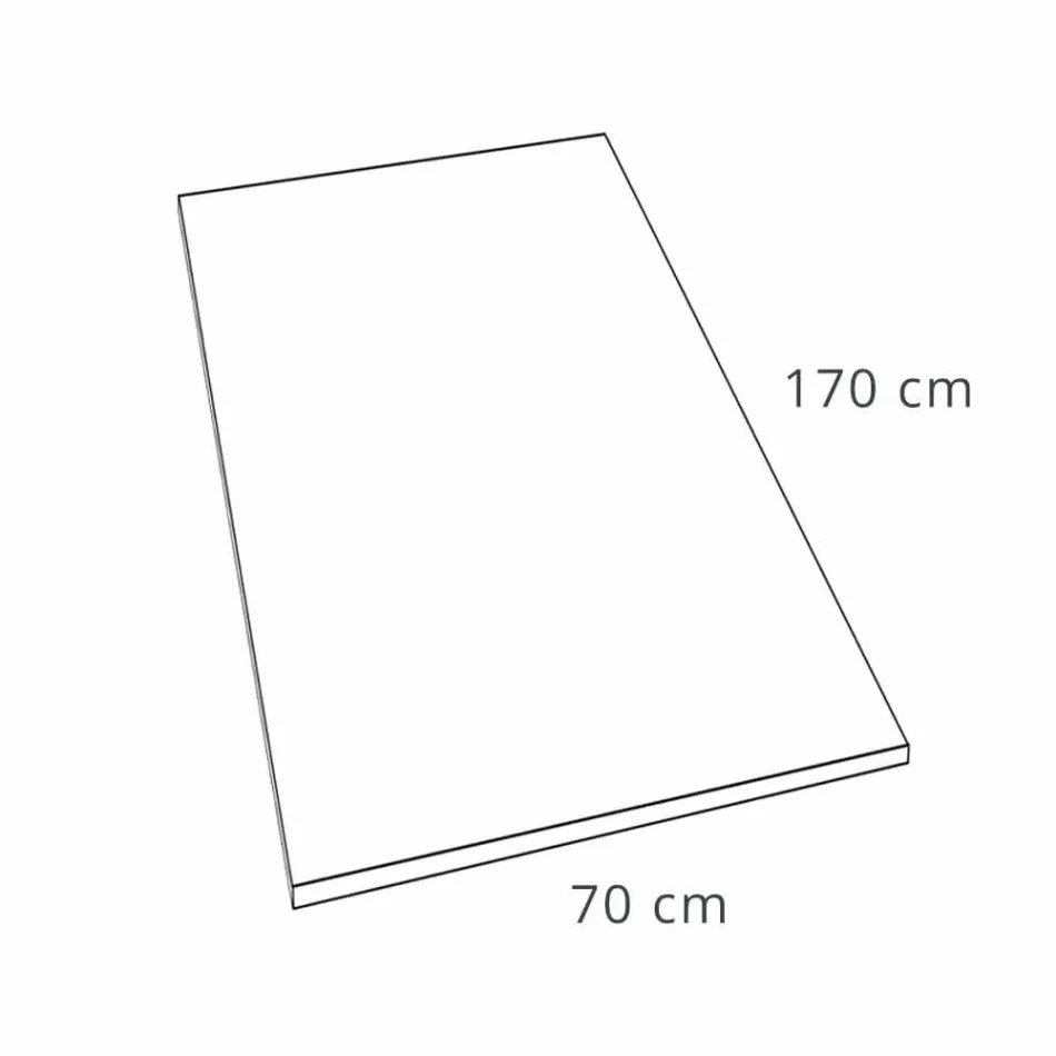 Concrete Effect Resin Shower Tray 170x70 with Steel Grid - Cupio Viadurini