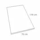 Shower Tray 170x70 in Stone Effect Resin with Steel Grid - Domio Viadurini