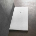 Shower Tray 170x70 in Stone Effect Resin with Steel Grid - Domio