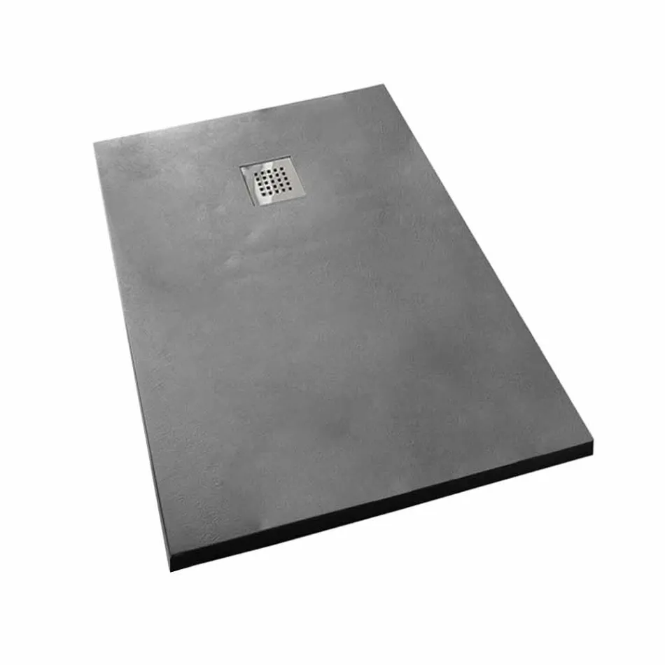 Shower Tray 170x80 Modern Design in Concrete Effect Resin - Cupio Viadurini