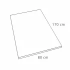 Shower Tray 170x80 in Stone Effect Resin with Steel Grid - Domio Viadurini