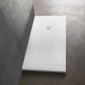Shower Tray 170x80 in Stone Effect Resin with Steel Grid - Domio