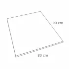 Modern Shower Tray 90x80 in Resin Effect Stone and Steel - Domio Viadurini