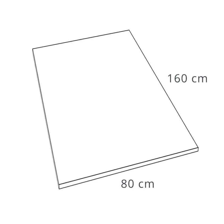 Modern Design Shower Tray 160x80 in Resin Slate Effect Finish - Sommo Viadurini