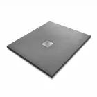 Modern Design Shower Tray in Resin Stone Effect 100x70 - Domio Viadurini