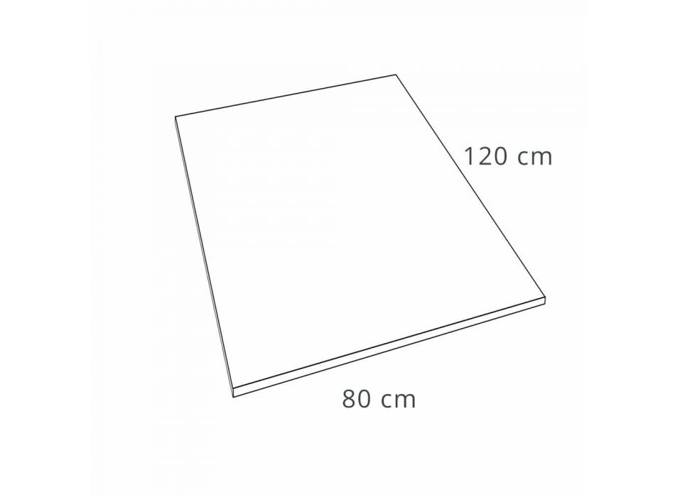 White Slate Effect Resin Shower Tray 120x80 Modern Design - Sommo Viadurini