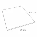 White Velvet Effect Resin Shower Tray 100x70 with Drain Cover - Estimo Viadurini
