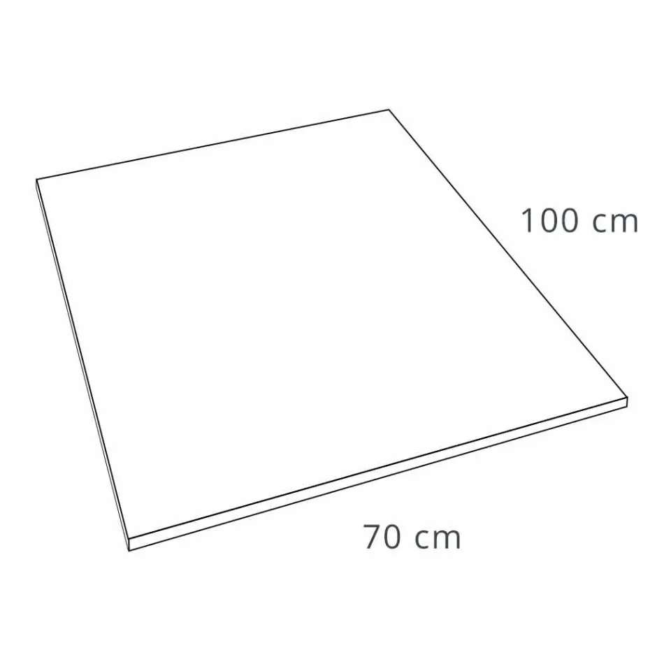 White Velvet Effect Resin Shower Tray 100x70 with Drain Cover - Estimo Viadurini