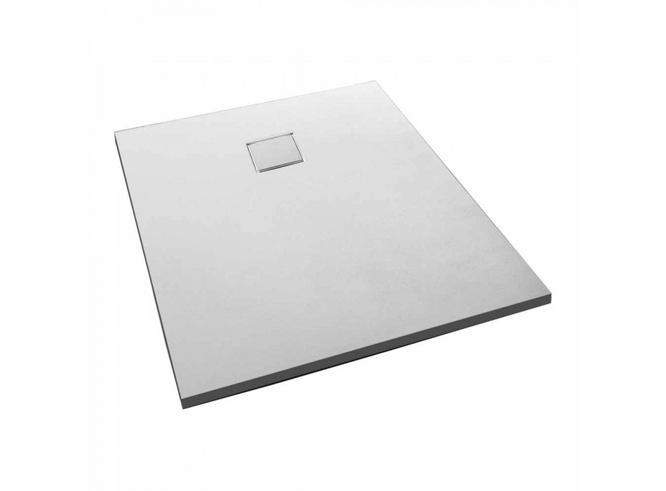 Shower Tray 100x70 Modern Design in White Velvet Finish