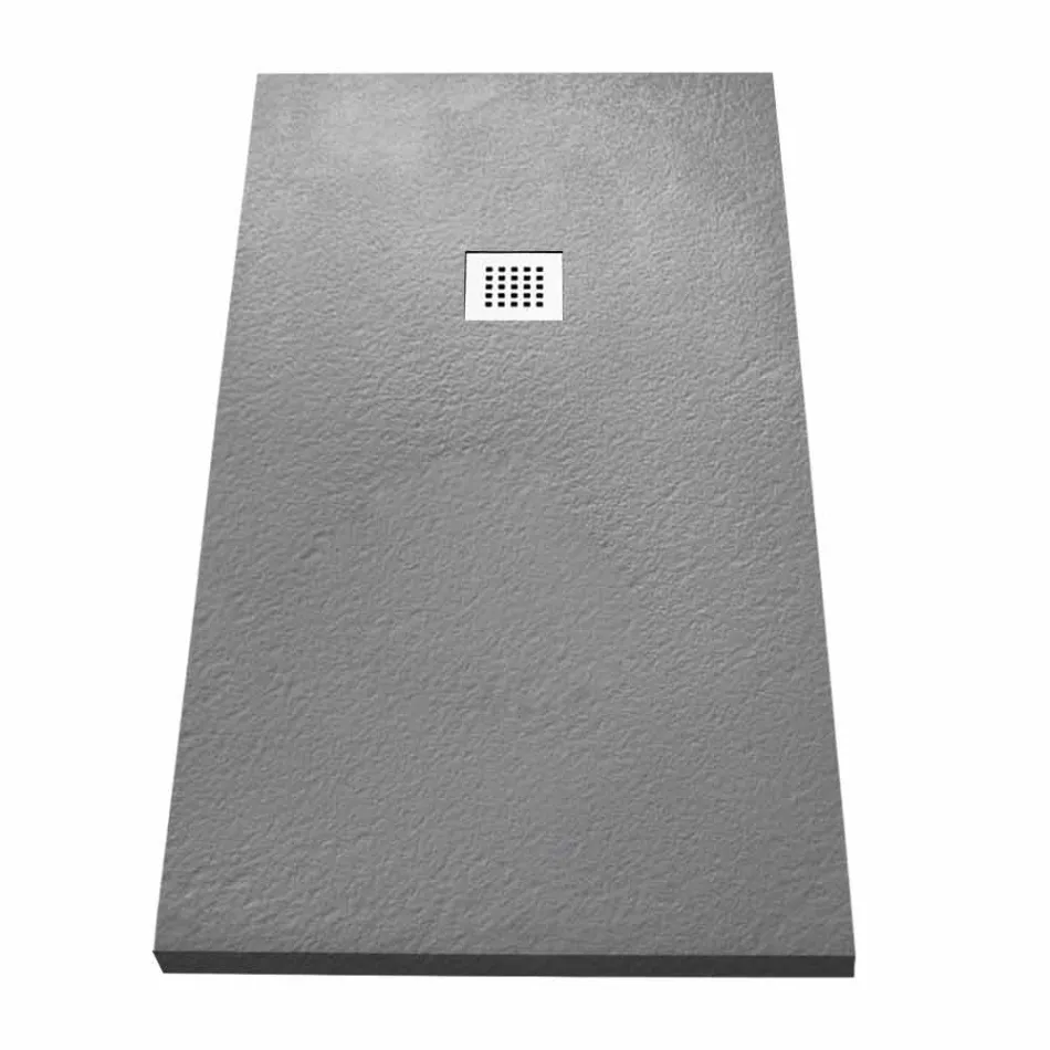 Modern Rectangular Shower Tray 160x80 in Stone Effect Resin - Domio Viadurini