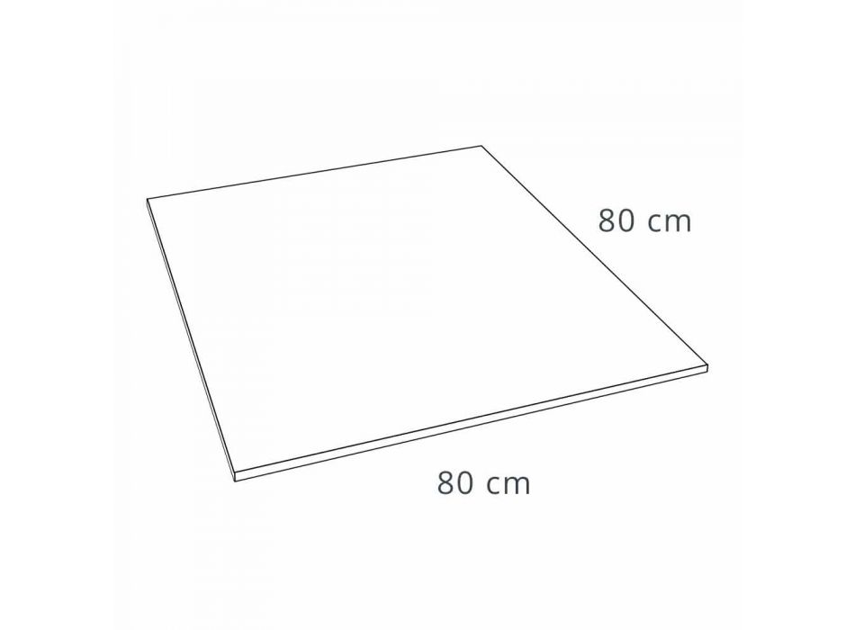 Square Shower Tray 80x80 cm in White Resin Velvet Effect - Estimo Viadurini