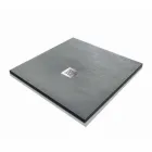 Square Shower Tray 80x80 in Resin with Modern Stone Effect Finish - Domio Viadurini