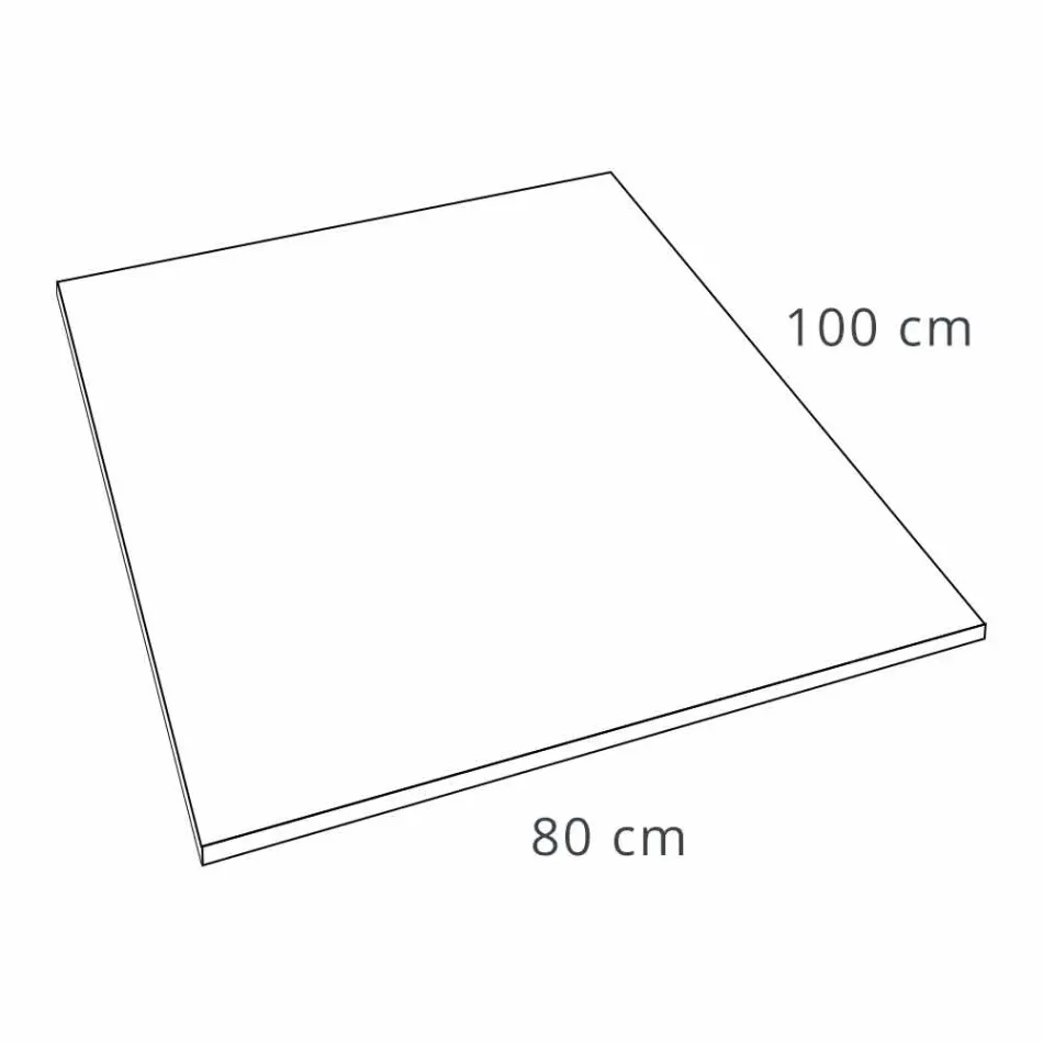 Rectangular Shower Tray 100x80 in Resin Concrete Effect Finish - Cupio Viadurini