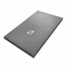 Rectangular Shower Tray 140x80 in Resin with Steel Grid - Domio Viadurini